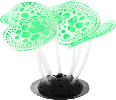 Image de Aquarium Simulation Corail, Silicone Décoration 2.36"X3.15" Vert
