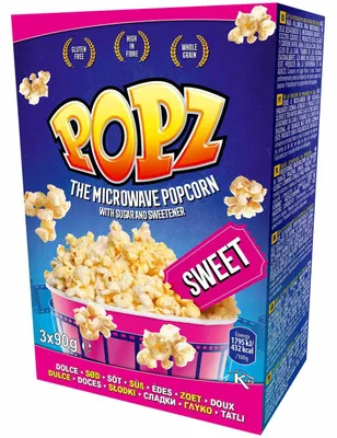 Produktbild von POPZ Mikrowellen-Popcorn Sweet 3x90g