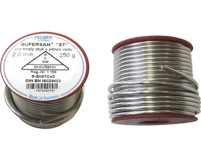 Obrázek produktu pro Pájka na fitinky Sn97Cug3 2mm, 250 g