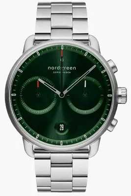 Produktbild von NORDGREEN PI42SI3LSIGS Herren-Armbanduhr, Edelstahl-Gehäuse, Metall-Armband