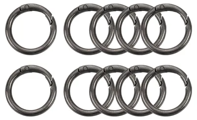 Federringe 10 Stück, 22 mm ID, Zinklegierung, schwarz