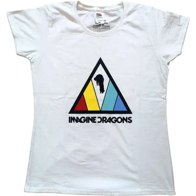 Produktbild von Imagine Dragons Damen T-Shirt: Triangle Logo, 2X-Large, Weiß