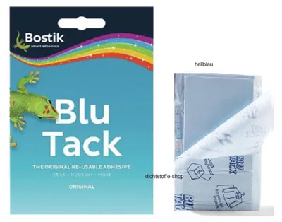 Produktbild von Bostik Blu Tack dauerplastische Klebemasse 120 x 70 x 3mm hellblau