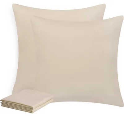 Produktbild von Kissenbezug 80x80 2er Set Khaki Mikrofaser mit Reißverschluss  Bügelfrei