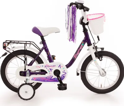 Produktbild von Kinderfahrrad 14 Zoll Fahrrad für Kinder Mädchen Kinderrad Mädchenfahrrad Lila