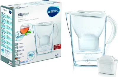 Zdjęcie produktu dla Brita Marella, Dzbanek z filtrem do wody, 2,4 l, Przezroczysty, Biały