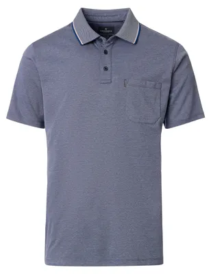Produktbild von XXL CasaModa Polo easy care blau-silber melange