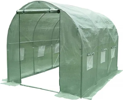 Image de Serre tunelle de jardin 3 x 2 m  "Lys" - 6 m² - 130g - Vert