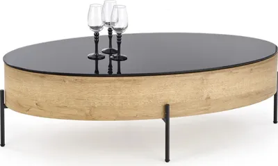 Zdjęcie produktu dla Ława ZENGA 120x60 czarna/dąb złoty