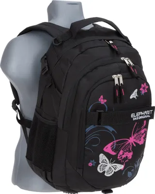 Produktbild von Schulrucksack 3 Teile Set Mädchen Elephant Hero Signature Rucksack Schulmappe 12679 Butterfly Pink rsmb