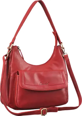 Produktbild von Benthill Damen Beutel aus Echt-Leder - Shopper aus Rindsleder - Handtasche mit Reißverschluss - Schultertasche / Ledertasche - Vintage Umhängetasche
