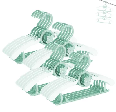 Kinderkleiderbügel 20er Set, ausziehbar, 29–37 cm, Kunststoff, rutschfest