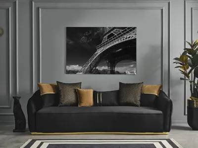 Produktbild von Sofa 4 Sitzer Chesterfield Polster Wohnzimmer Design Luxus Holz