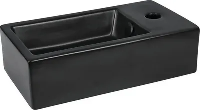 Produktbild von Handwaschbecken Differnz 40 x 22 cm schwarz matt 38.005.78