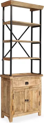 Image de Buffet avec étagères en bois massif de manguier 65x30x180 cm