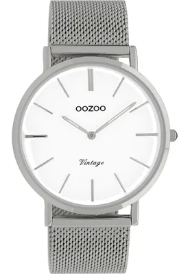 Immagine prodotto di Oozoo Orologio da donna Vintage C9901 Bracciale in metallo Argento / Bianco 40 mm Cinturino a maglie