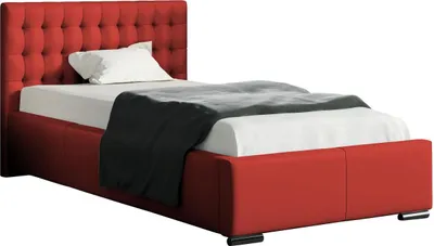 Produktbild von MIRJAN24 Polsterbett Porto Mini, Bettkasten für die Bettwäsche mit Gasdruckfeder, Lattenrost ist integriert (Farbe: Soft 010a, Größe: 90 x 200 cm)