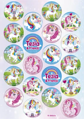 Obrázek produktu pro Fondánový papír předvyražený na cupcake unicorn