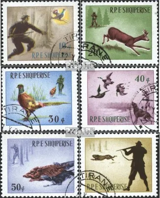 Produktbild von Briefmarken Albanien 1965 Mi 982-987 (kompl.Ausgabe) gestempelt Jagsszenen