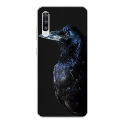 Produktbild von MuchoWow® Handyhülle Schutzhülle Hülle für Samsung Galaxy A70 Vogel - Tiere - Schwarz Silikon Softcase Handy Hülle - Schutzhaube