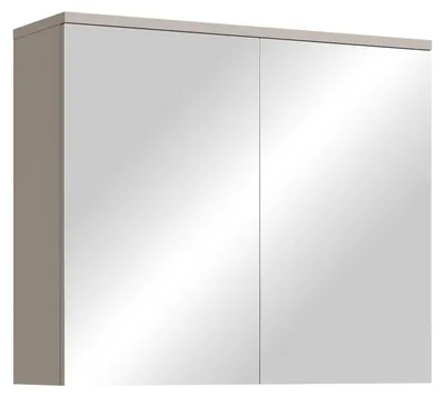 Produktbild von Badplaats Spiegelschrank Toledo 80 x 20 x 60 cm – Beige – Badezimmerschrank mit 2 Spiegeltüren
