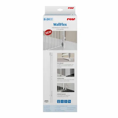 Image de reer WallFlex Set de plinthes, plinthes de fixation pour barrière de sécurité, sécurité enfants, sécurité enfants, 46060