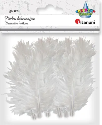 Produktbild von Putenfederkiele, 9–15 cm, weiß, 50 Stück – Titanum