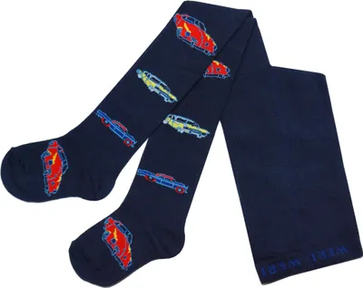 Produktbild von Kinderstrumpfhosen für Jungen aus Baumwolle Vintage Marine Größe 98-104