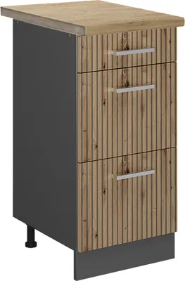 Produktbild von Küchenunterschrank Vicco R-Line Artisan-Eiche 40 cm mit Schubladen, AP Eiche, Model 49204