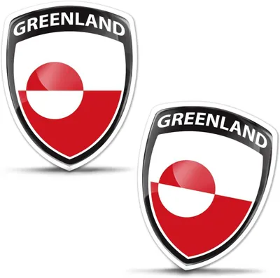 Imagen del producto de Juego de pegatinas para coche en 3D, con emblema de la bandera de Grünland, resistente a la intemperie y a los rayos UV, para vehículos