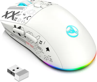 Produktbild von 2,4g drahtlose mechanische Maus RGB Gaming Maus ergonomisches Design 10 Millionen Tastendruck Lebensdauer 3600dpi Beleuchtungs modi