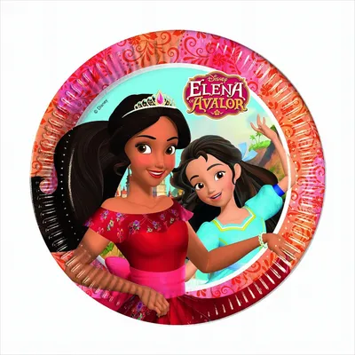 Zdjęcie produktu dla 8 x papierowe talerzyki Elena z Avaloru - duże 23 cm