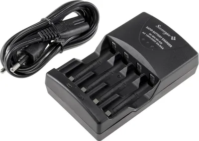 Produktbild von Akku-Ladegerät "SAMYA"100-240V, für 1-4x Micro AAA/Mignon AA
