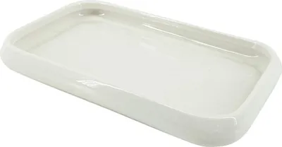 Immagine prodotto di Elegante piatto da portata in porcellana, 20x9x3 cm, bianco - design moderno