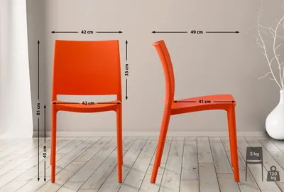 Produktbild von 2er Set Stuhl Meton orange