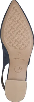 Produktbild von Tamaris Damen Pumps Leder Slingback Blockabsatz spitze Form 1-29500-42, Größe:39 EU, Farbe:Blau