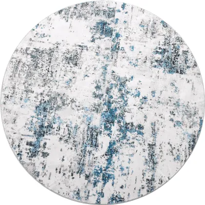 Image de Tapis rond, diamètre 90 cm, doux et moelleux, antidérapant, lavable