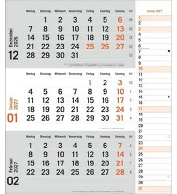 Produktbild von times&more 3-Monatsplaner, orange 2027