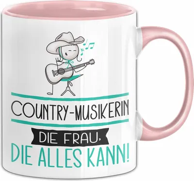 Produktbild von Country-Musikerin Geschenk Tasse Becher Die Frau Die Allen Kann Geschenkidee für eine Country-Musikerin Lustig (Rosa)