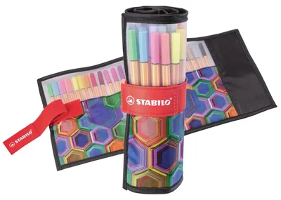 Produktbild von STABILO Fineliner -  point 88 - ARTY - 25er Rollerset - 25 verschiedene Farben