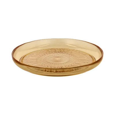 Produktbild von Speiseteller aus Glas, D 25cm, Farbe Bernstein