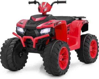 Immagine prodotto di COSTWAY 24V quad elettrico per bambini a 2 velocità, quad elettrico per bambini da 3 a 8 anni (rosso)