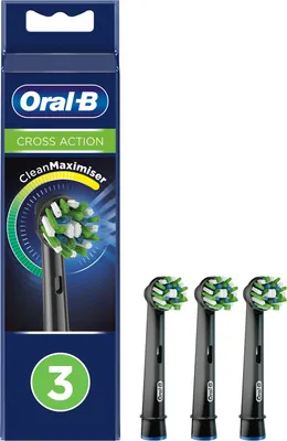 Produktbild von Oral-B CrossAction 80339540, 3 Stück(e), Schwarz, CleanMaximiser, Ungarn, Oral-B, 16,35 g