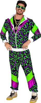 Immagine prodotto di Pantaloni da tuta neon con stampa leopardo colorata