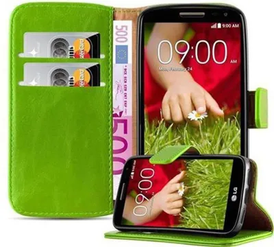 Produktbild von Cadorabo Hülle für LG G2 MINI Schutzhülle in Grün Handyhülle Book Tasche Case Etui Luxury