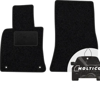 Produktbild von moto-MOLTICO Vorne Fußmatten Auto Velours Autoteppiche Schwarz Automatten Set 2-teilig passend für Kia Stinger ab 2017