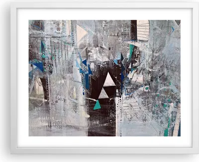 Produktbild von Gerahmtes Poster - Weißer Rahmen - Abstraktion modern - 50x40 cm - Wand Bild - Wanddeko - Wandbilder - Kunstposter - Wandposter - Bilderrahmen - Bilder - Kunstdruck - Wandbild - P2WAA50x40-4006