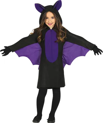 Produktbild von Fledermaus Mädchen Kinder Kleid, Größe: 10 - 12 Jahre Farbe: Schwarz