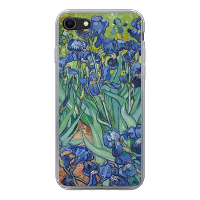 Produktbild von MuchoWow® Handyhülle Schutzhülle Hülle für iPhone 7 Schwertlilien - Vincent van Gogh Silikon Softcase Handy Hülle - Kartenhalter