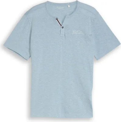 Produktbild von Henley T-Shirt mit feinem Streifenmuster